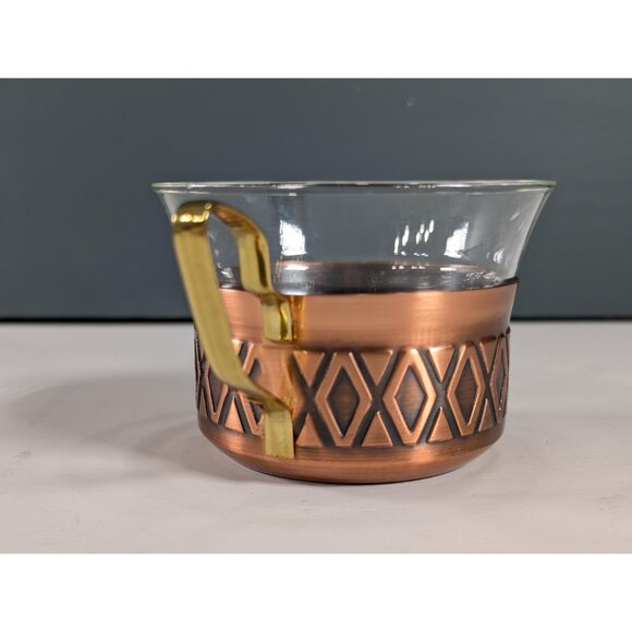 Vintage Schott Mainz Jenaer Glasses: set of 6 tea / coffee glasses with copper - Picture 14 of 14